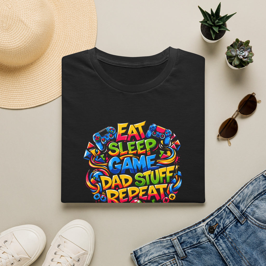 “Eat Sleep Game Dad Stuff Repeat” T-Shirt