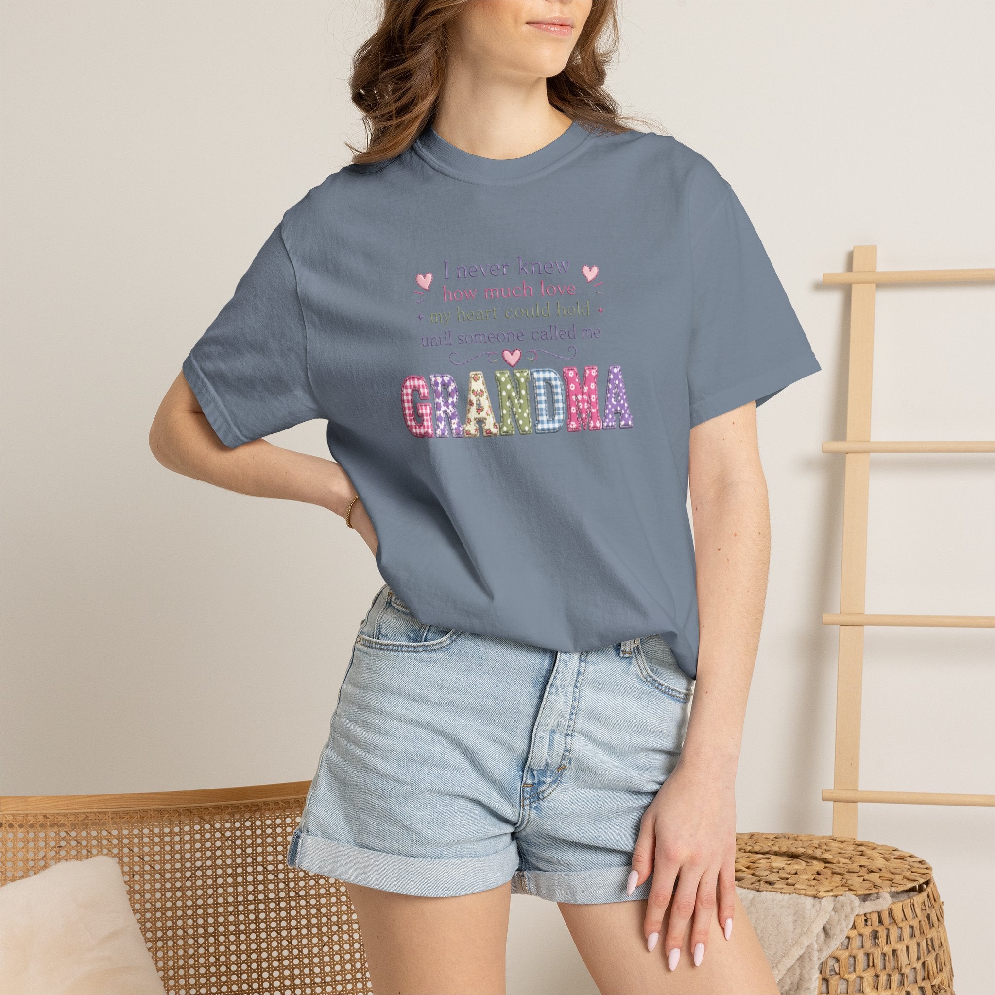 Grandma Floral Lettering T‑Shirt – "I Never Knew How Much Love" Mother's Day Gift