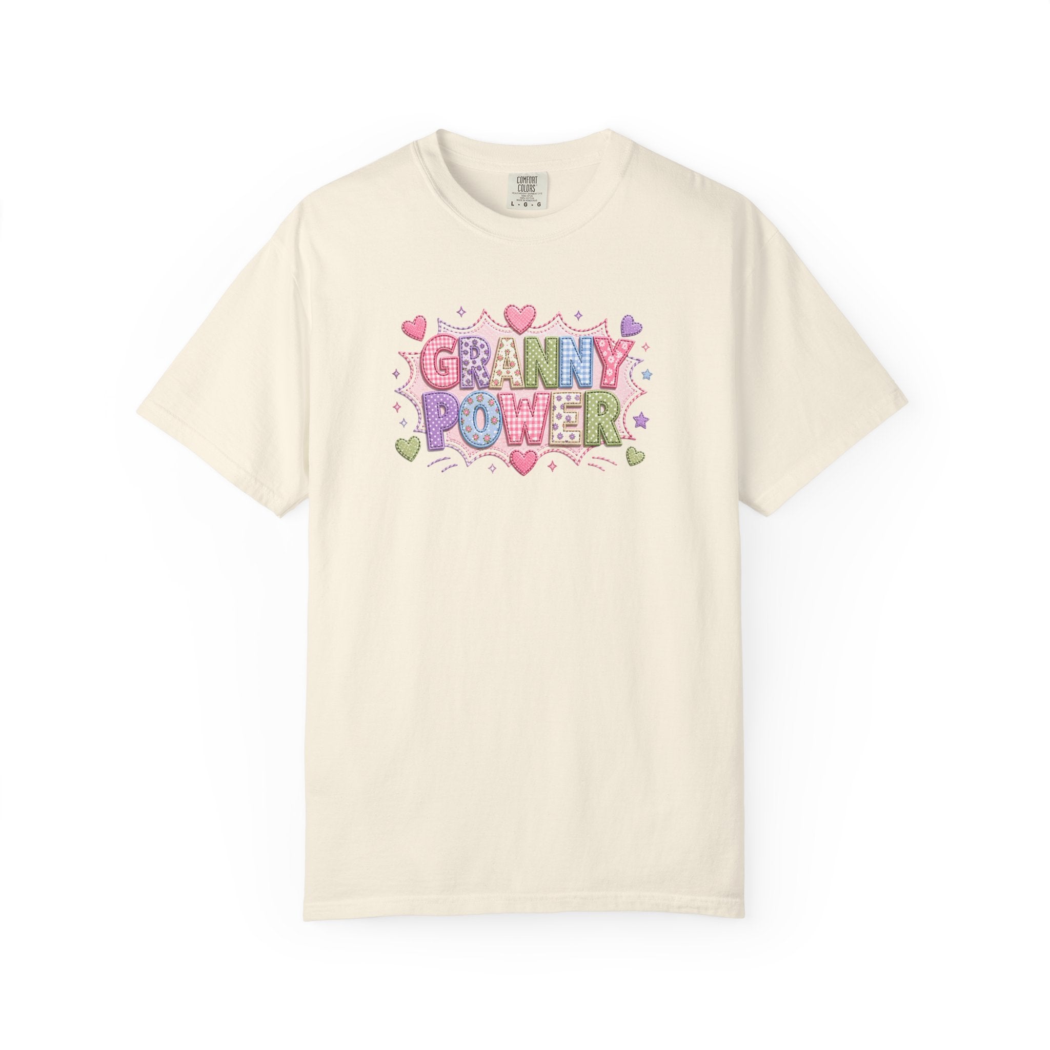Granny Power T-Shirt — Retro Heart Graphic Tee for Grandmas