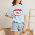 Glam-Ma Name Tag T-Shirt — "Hello My Name Is Glam-Ma (Obviously)" Graphic Tee
