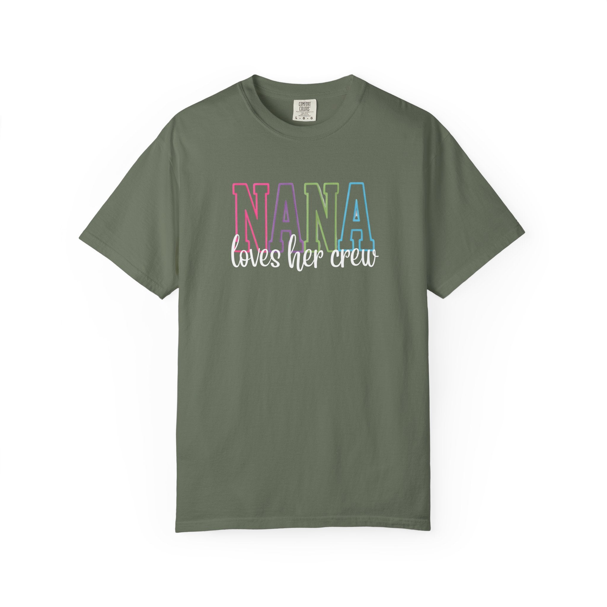 NANA loves her crew T-Shirt — Grandma Matching Family Tee