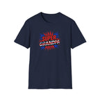 Super Grandpa T-Shirt Union Jack/England themed – Retro Comic Style Father’s Day Gift for Grandfathers