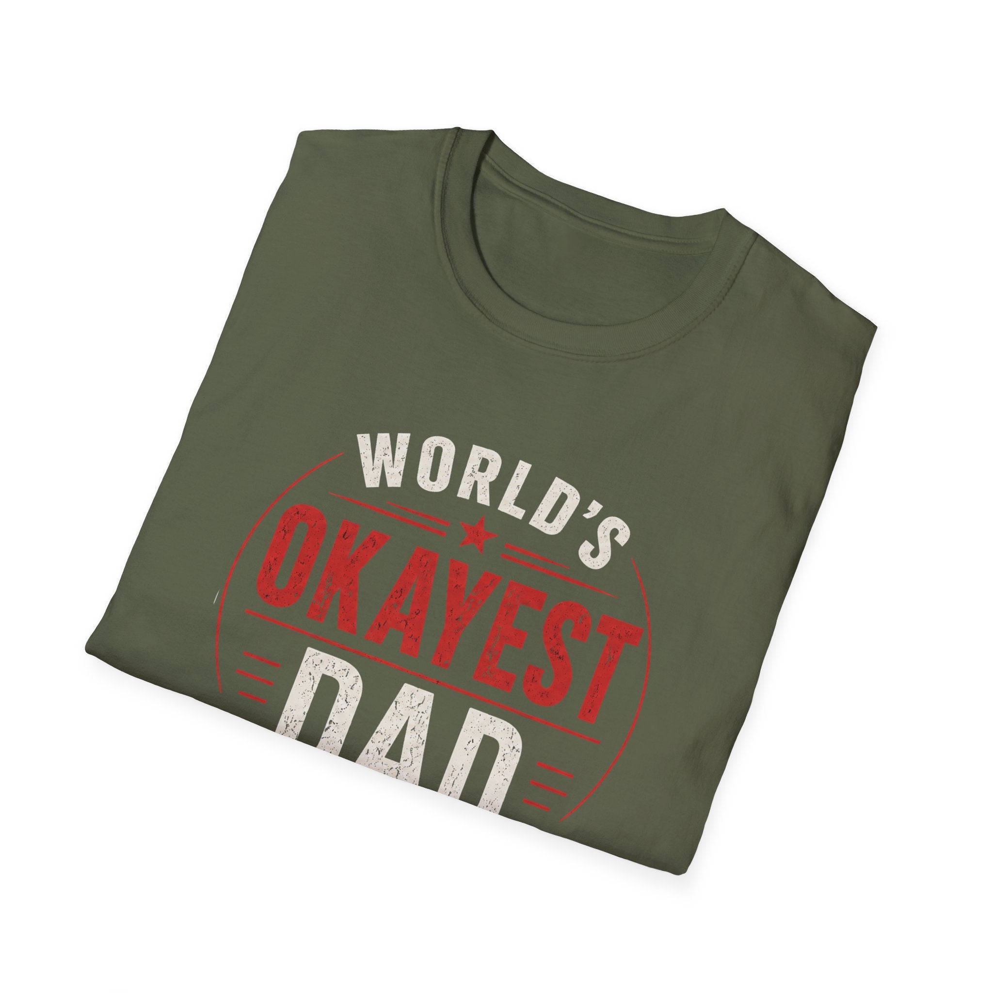 Funny "World's Okayest Dad" T-Shirt – Humorous Father's Day Gift