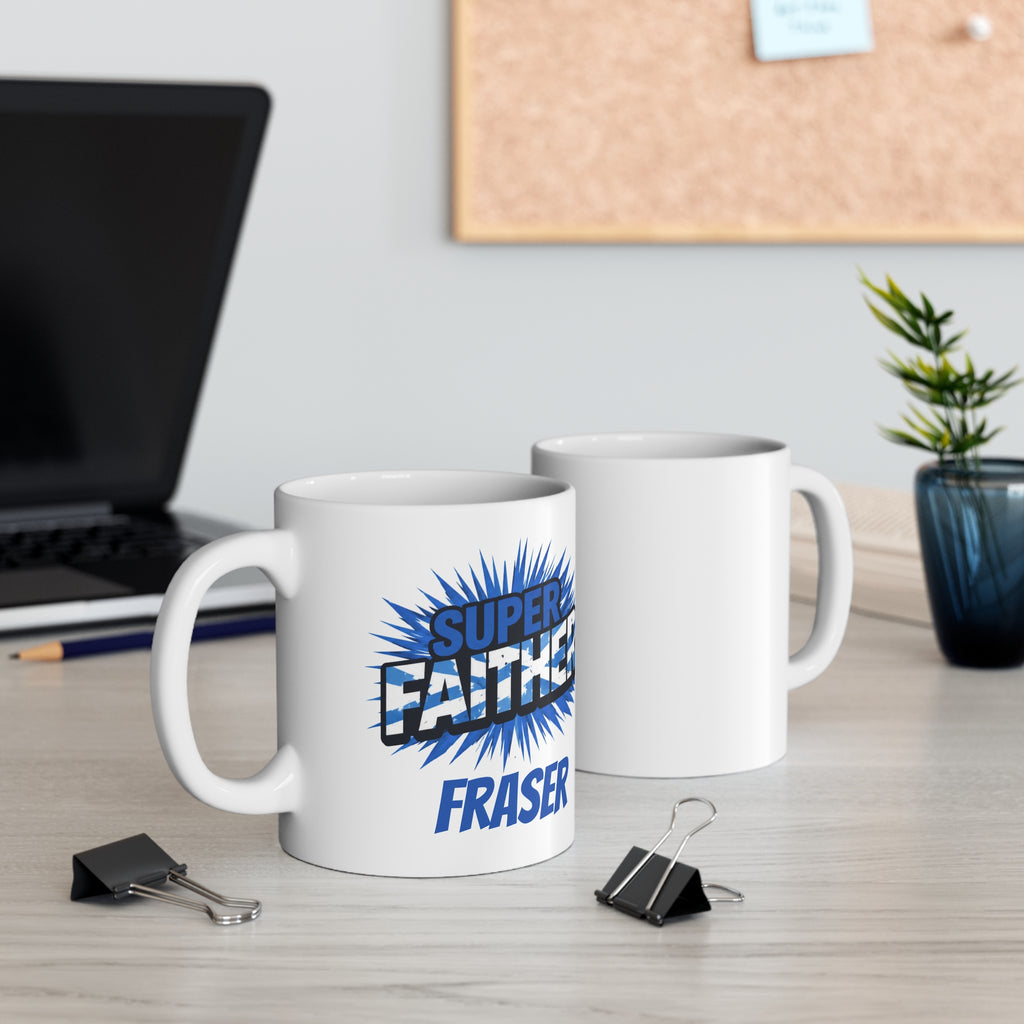 Super FAITHER Scottish Flag Mug - Add Name - Personalise