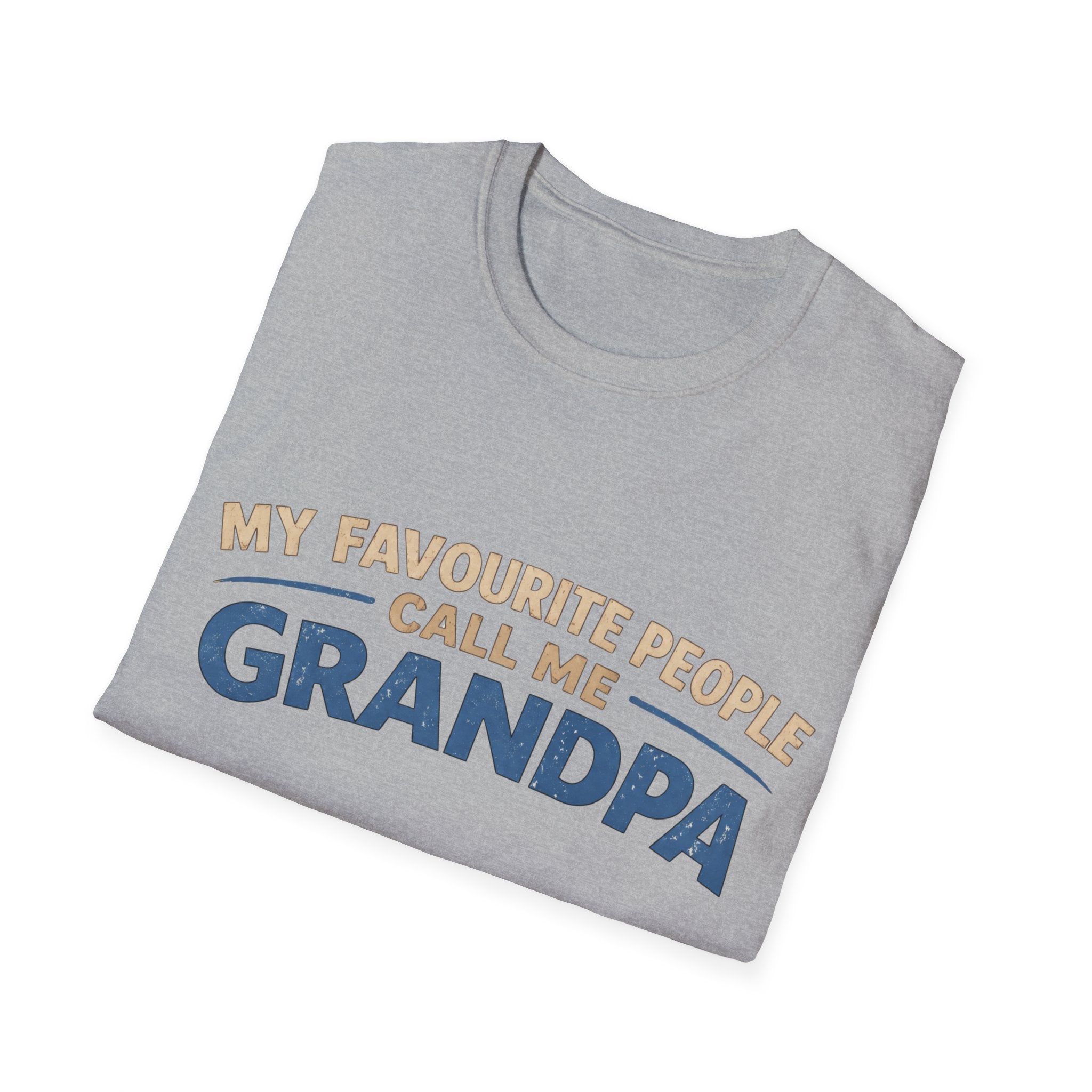Grandpa T-Shirt - "My Favourite People Call Me Grandpa" Retro Family Gift