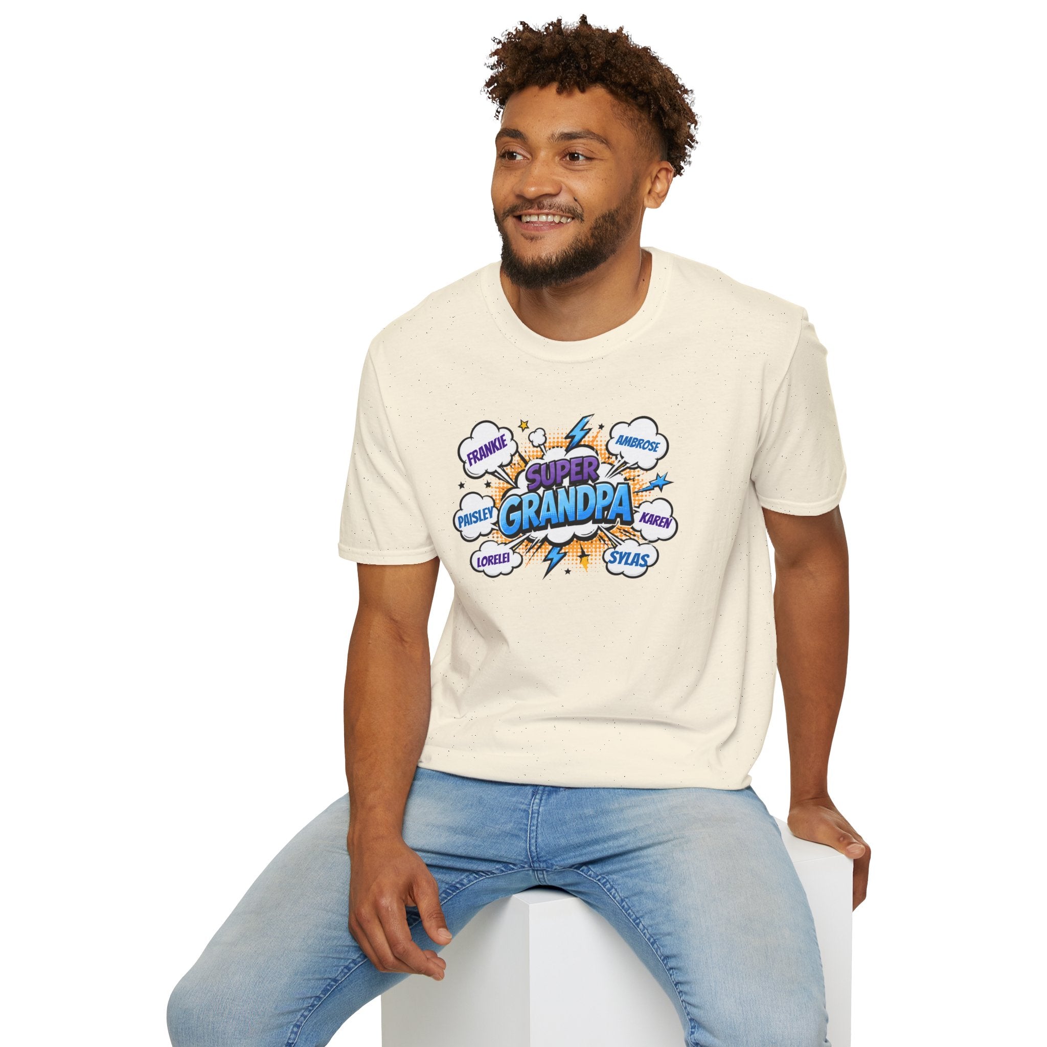 Super Grandpa Comic T-Shirt — "Super Grandpa" Funny Gift for Grandfathers