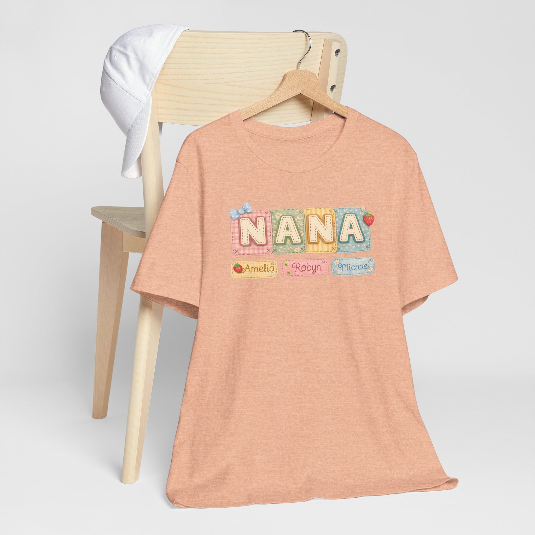 Nana Baby Blocks Tee — Personalized Grandmother Name Shirt
