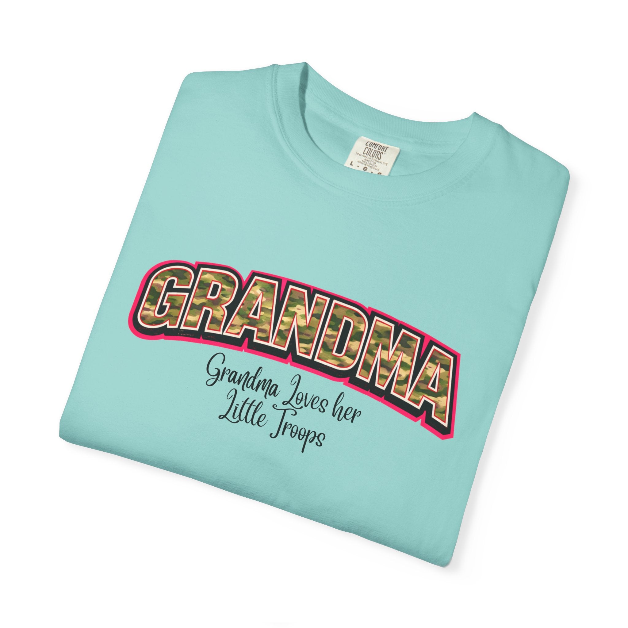 Grandma Floral Retro Tee — "Grandma: Grandkids Love Her a Little Teacup"