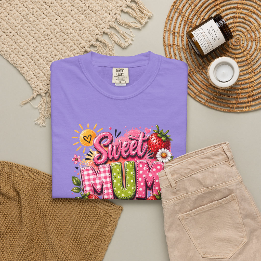 Sweet Mum T-Shirt — Floral Strawberry Mother's Day Tee