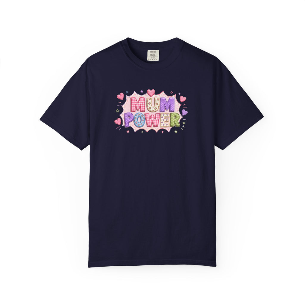 Mum Power T-Shirt — Cute Pink Heart Mothers Day Tee