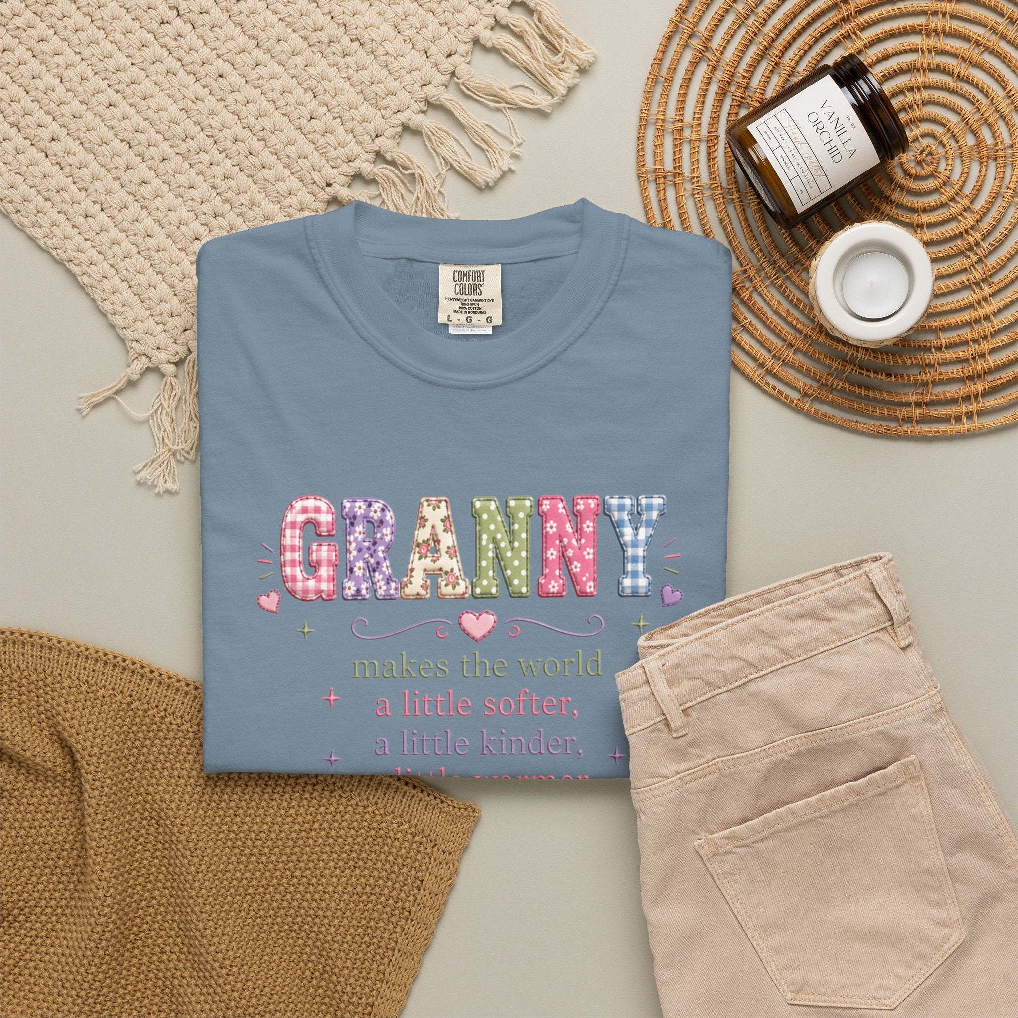 Granny Floral Graphic T-Shirt — "Granny makes the world a little softer, a little kinder, a little warmer"