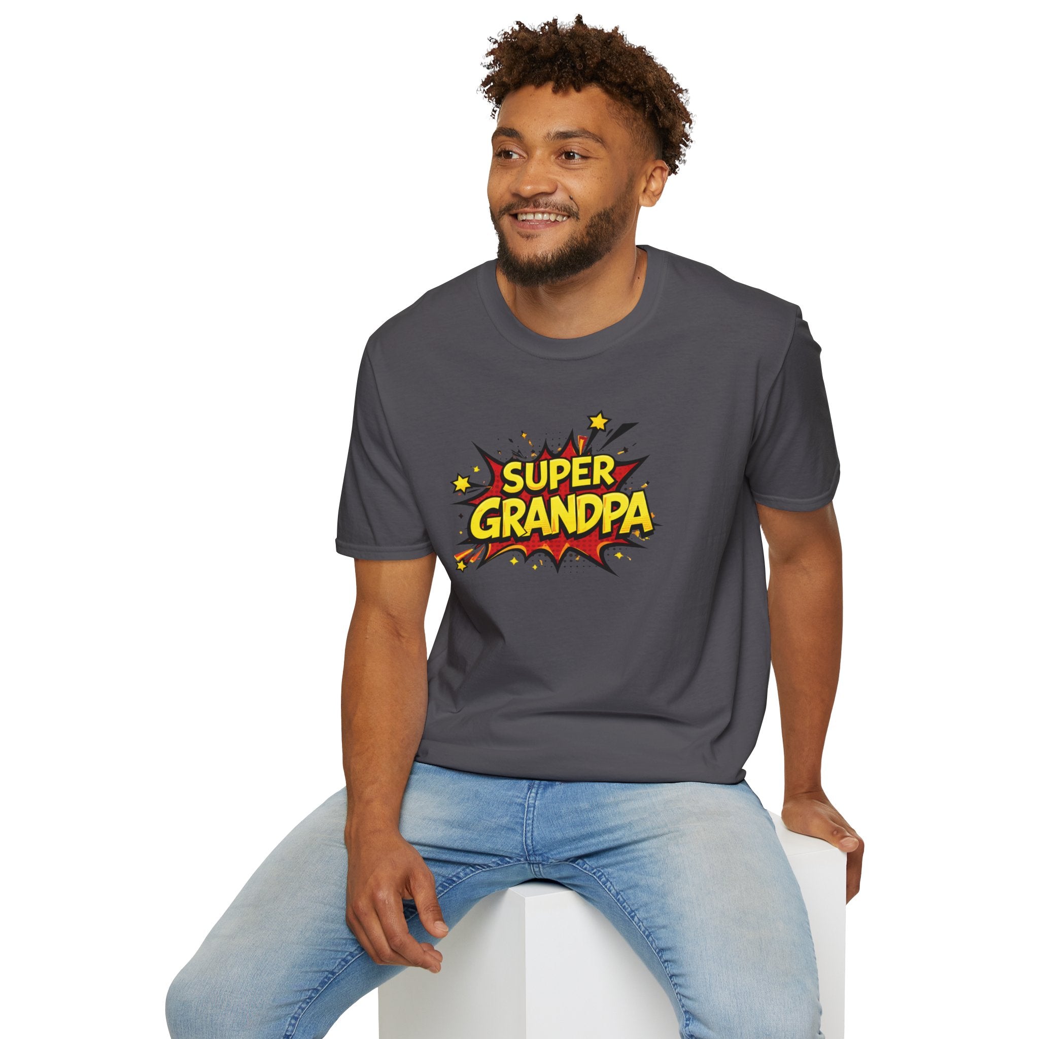 Super Grandpa T-Shirt – Comic Book Retro Graphic Tee for Grandfathers