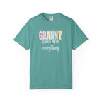 Granny Pastel Patchwork T-Shirt — Retro Rainbow 'GRANNY' Graphic Tee
