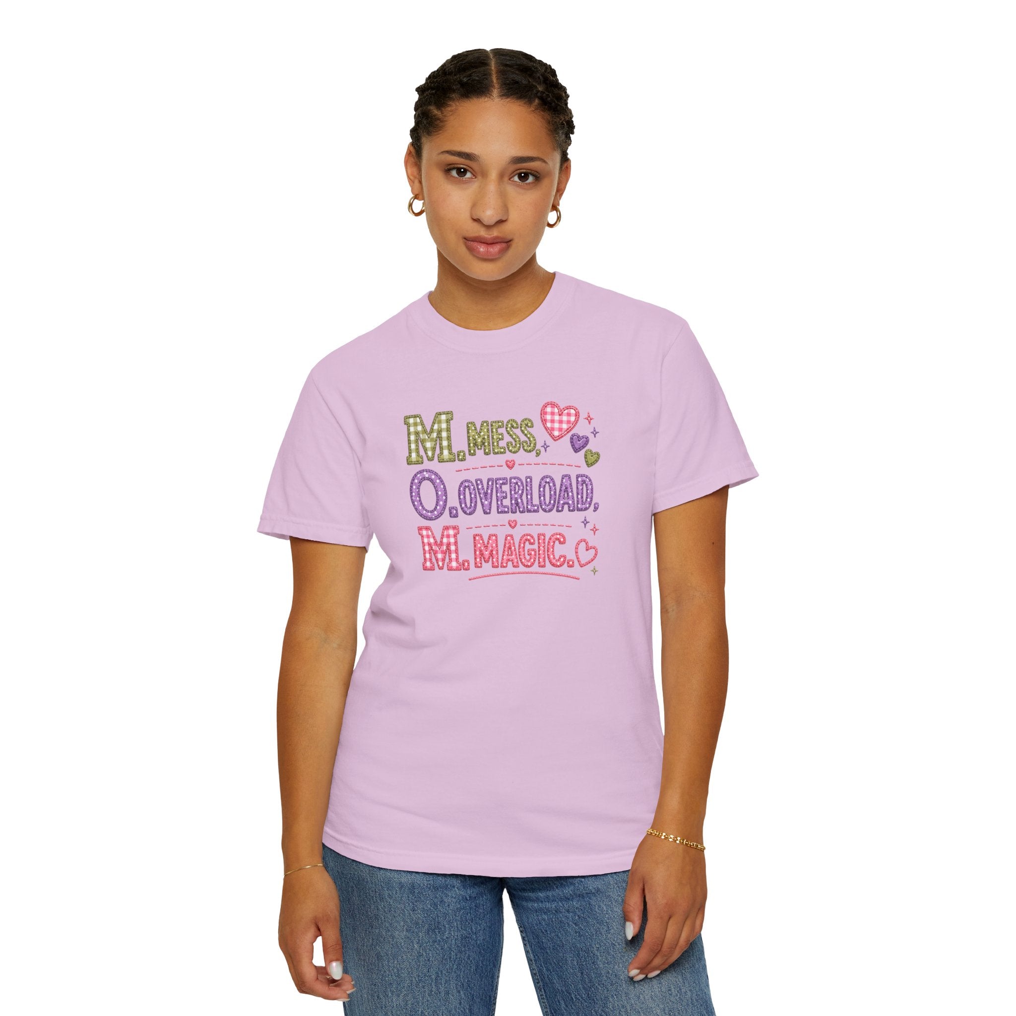 M.O.M. Graphic Tee — "Mess Overload Magic" Cute Mom Shirt