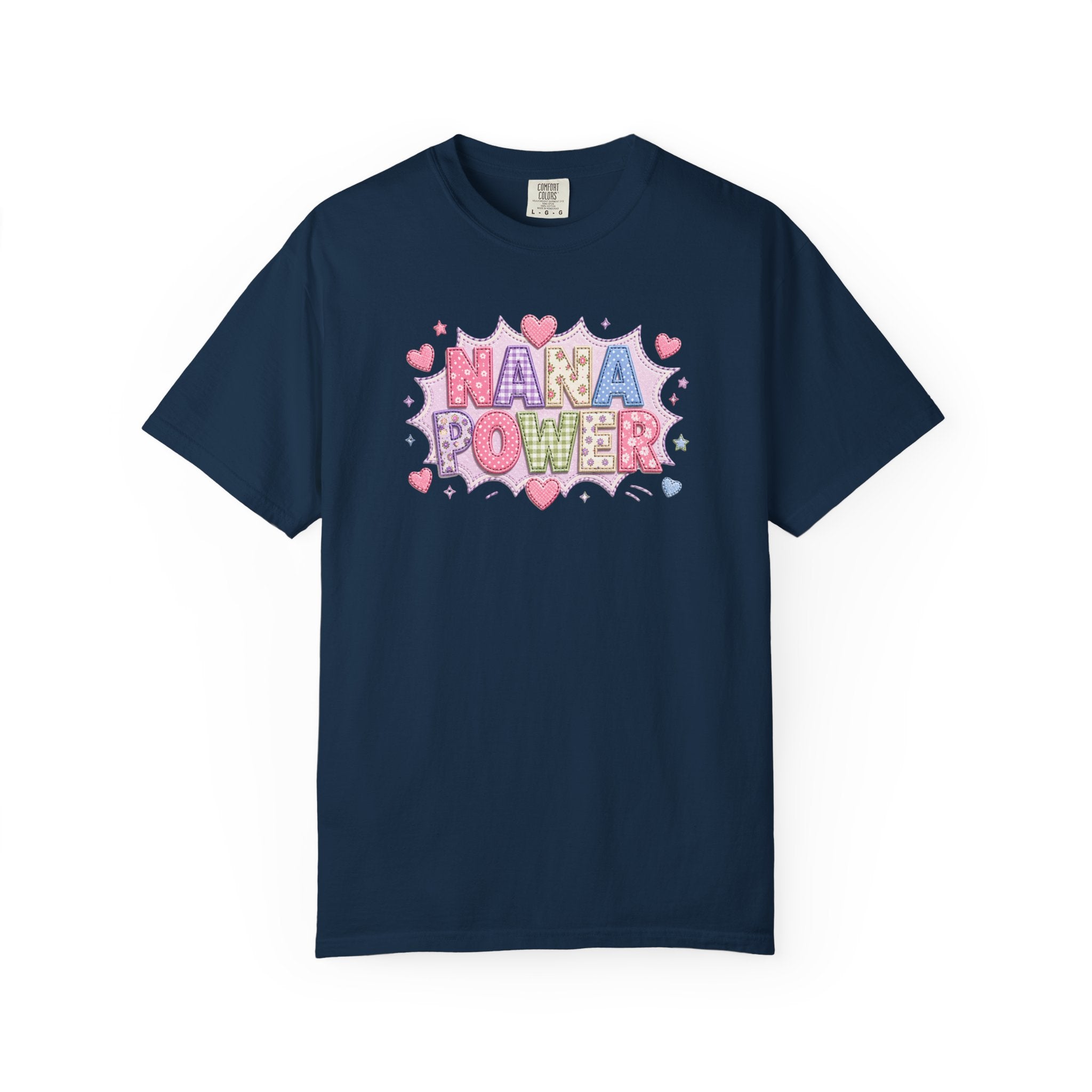 Nana Power T-Shirt — Playful Retro Heart Graphic for Grandmother Gifts