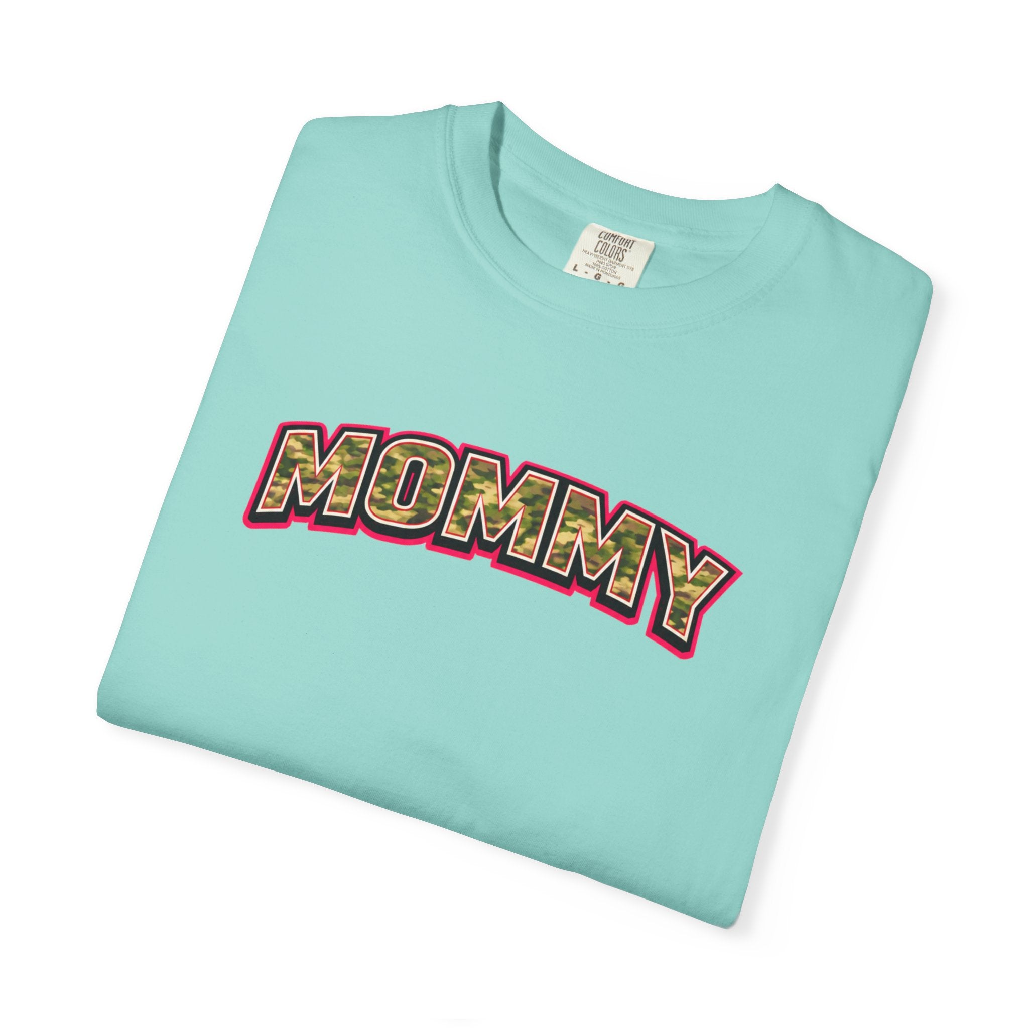 Mommy Camo Graphic T-Shirt — Retro Lettering Mother's Day Tee