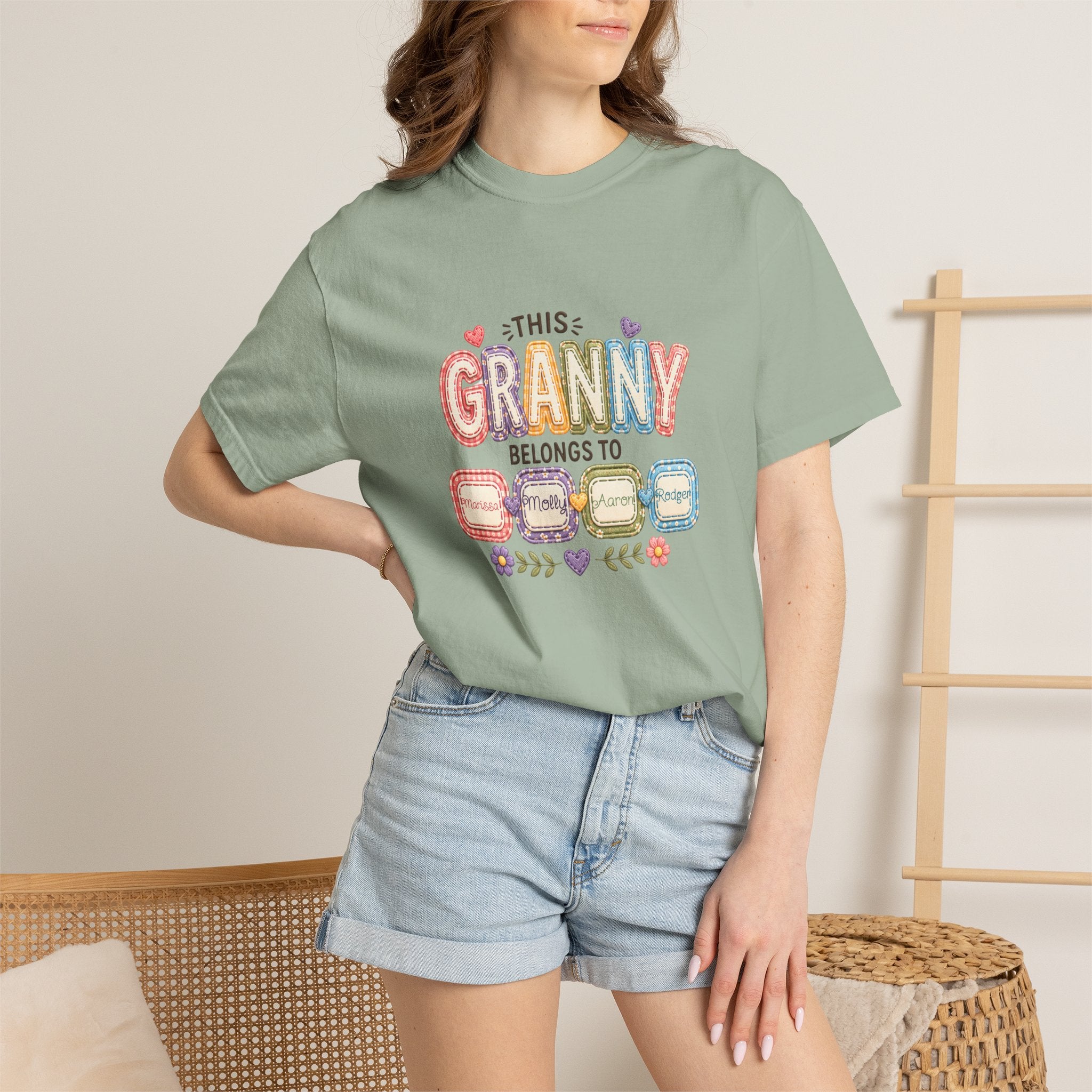 Granny Belongs To Grandkids T-Shirt — Cute Floral Grandma Gift