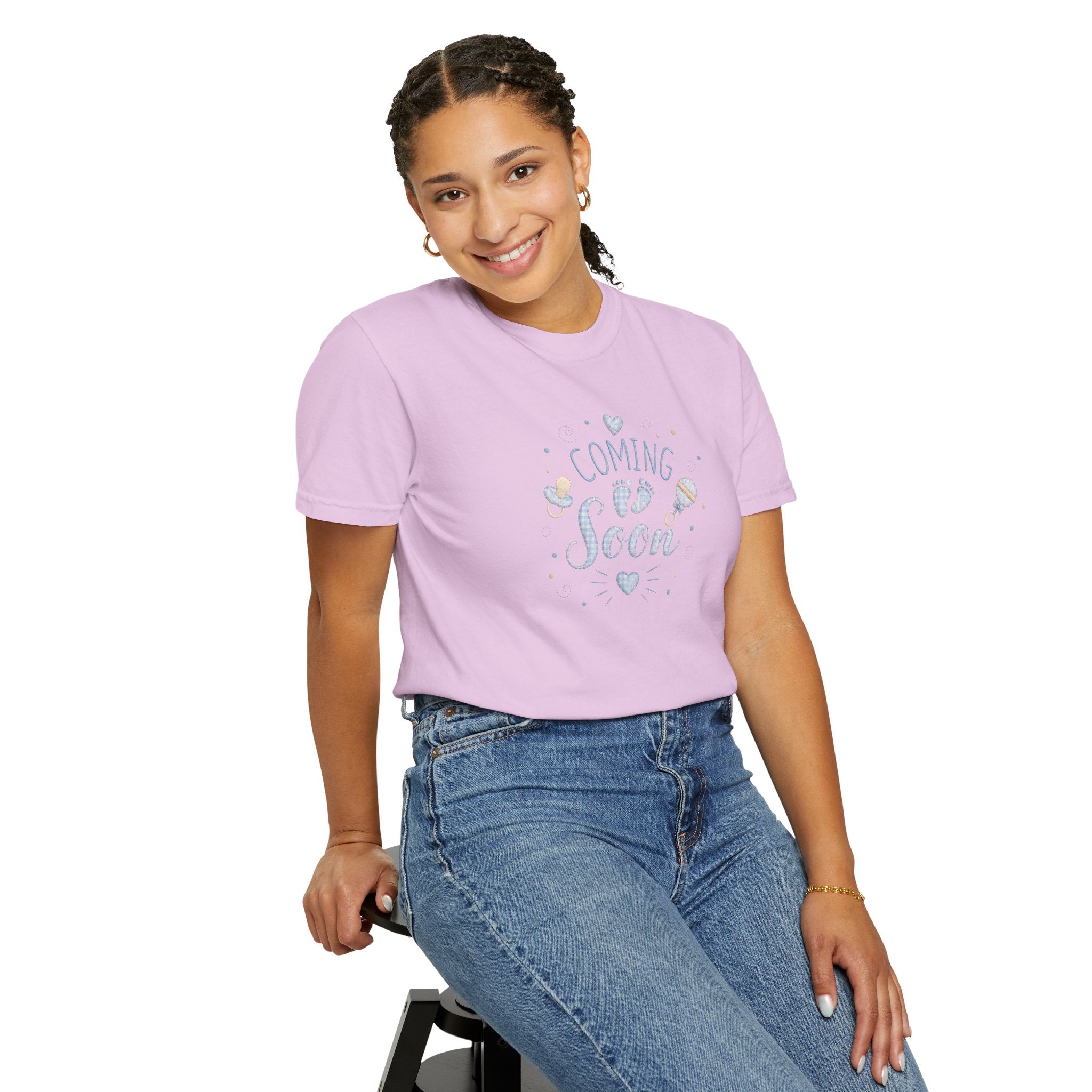 Coming Soon Baby T-Shirt — Gender Reveal Pregnancy Announcement Tee