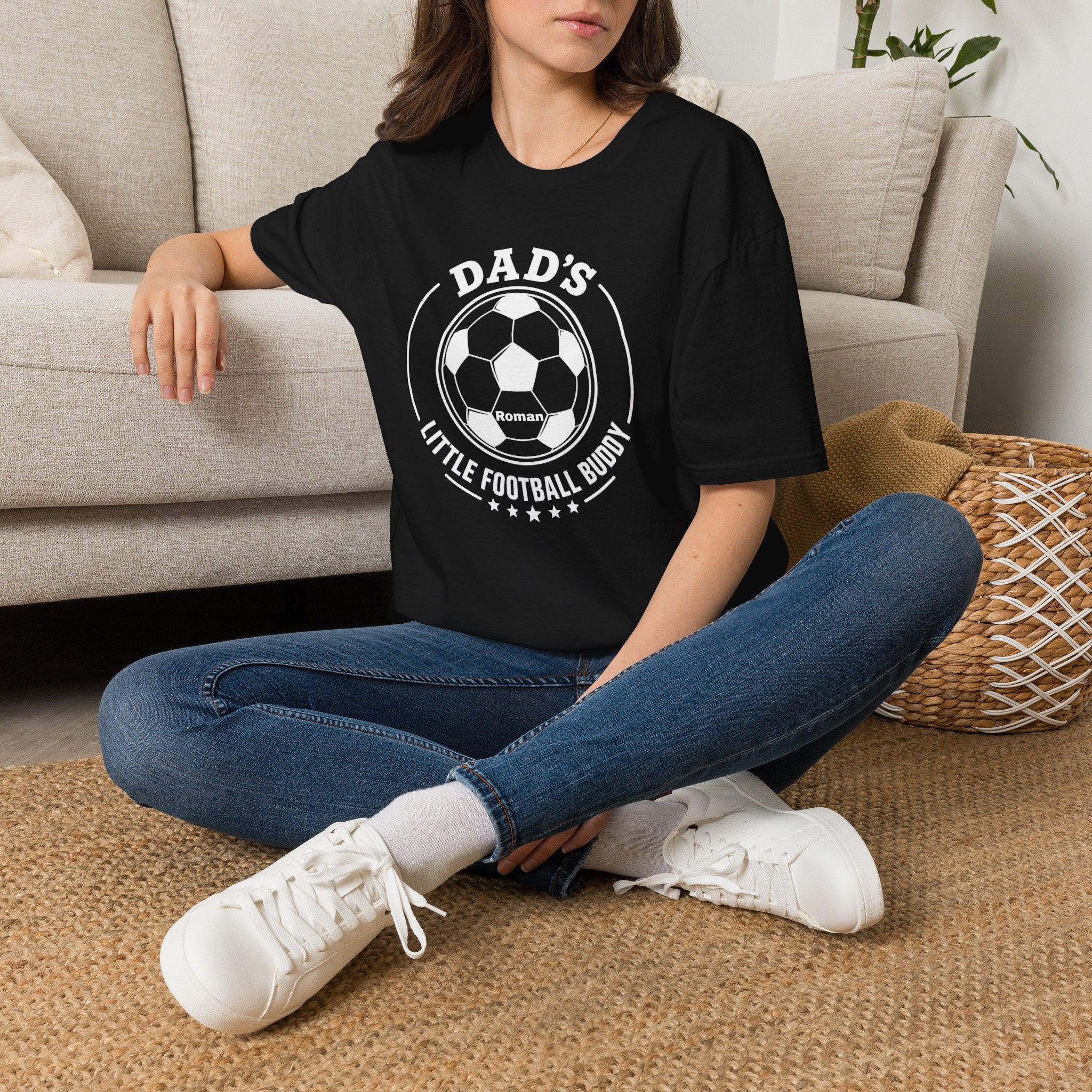 Dad's Little Football Buddy Tee -Add Name- Personalise