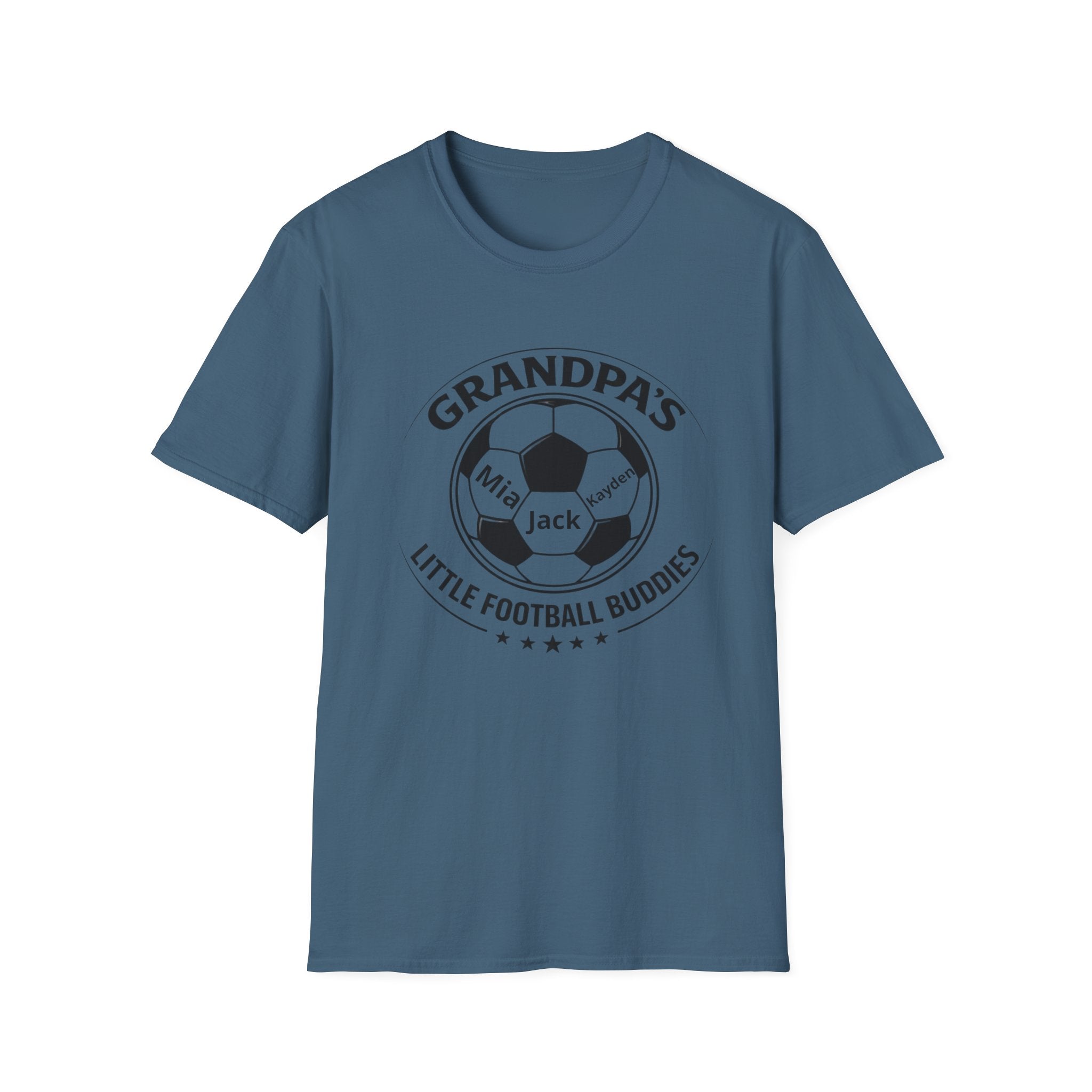 Grandpa's Little Football Buddies T-Shirt — Personalized Soccer Dad/Grandad Gift