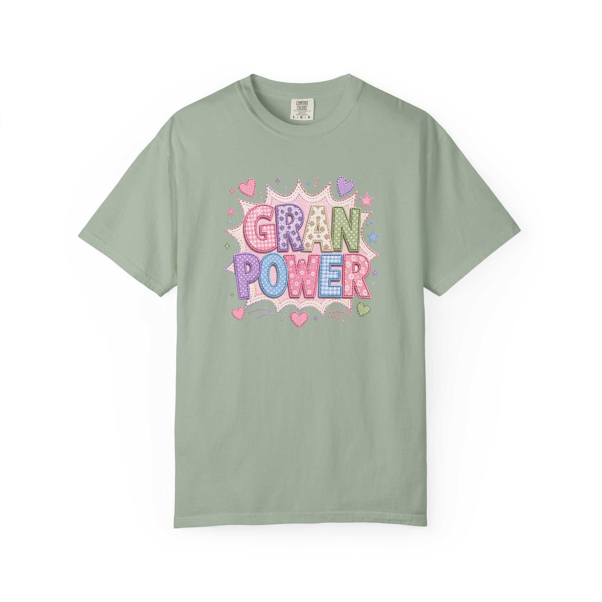 Gran Power T-Shirt — Cute Pastel 'Gran Power' Graphic Tee for Grandparents, Mother's Day Gift