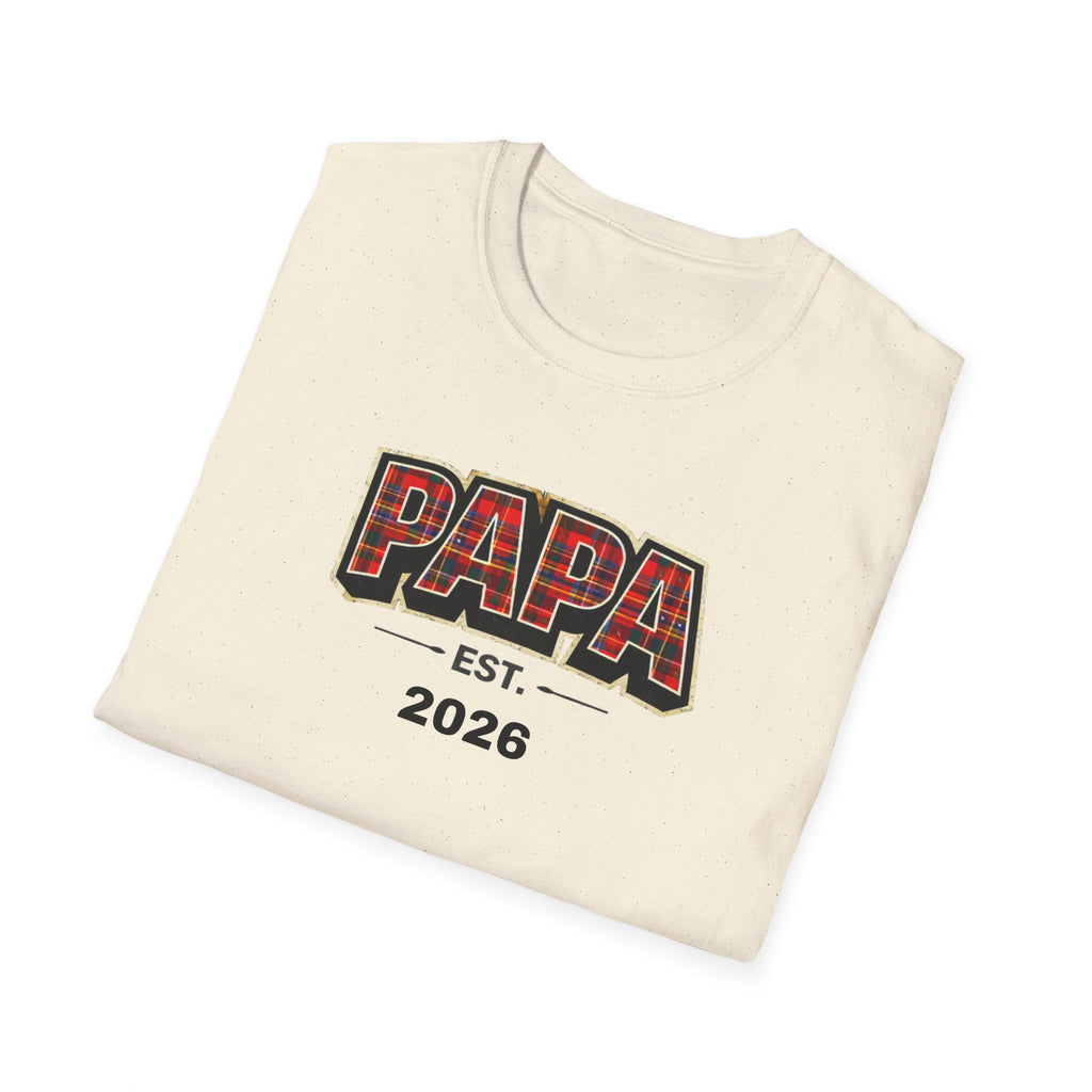 Papa Est. 2026 T-Shirt — New Dad Gift Tee