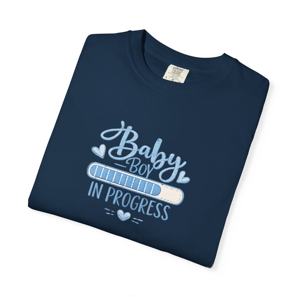 Baby Boy In Progress T-Shirt — Pregnancy Announcement Tee