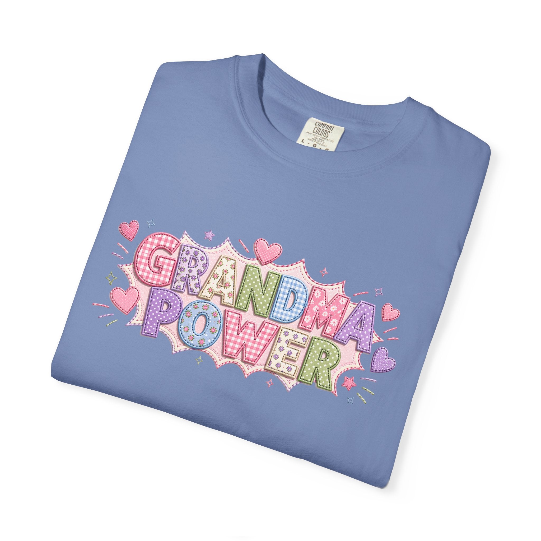 Grandma Power T-Shirt — Cute Heart Graphic Tee for Grandmothers