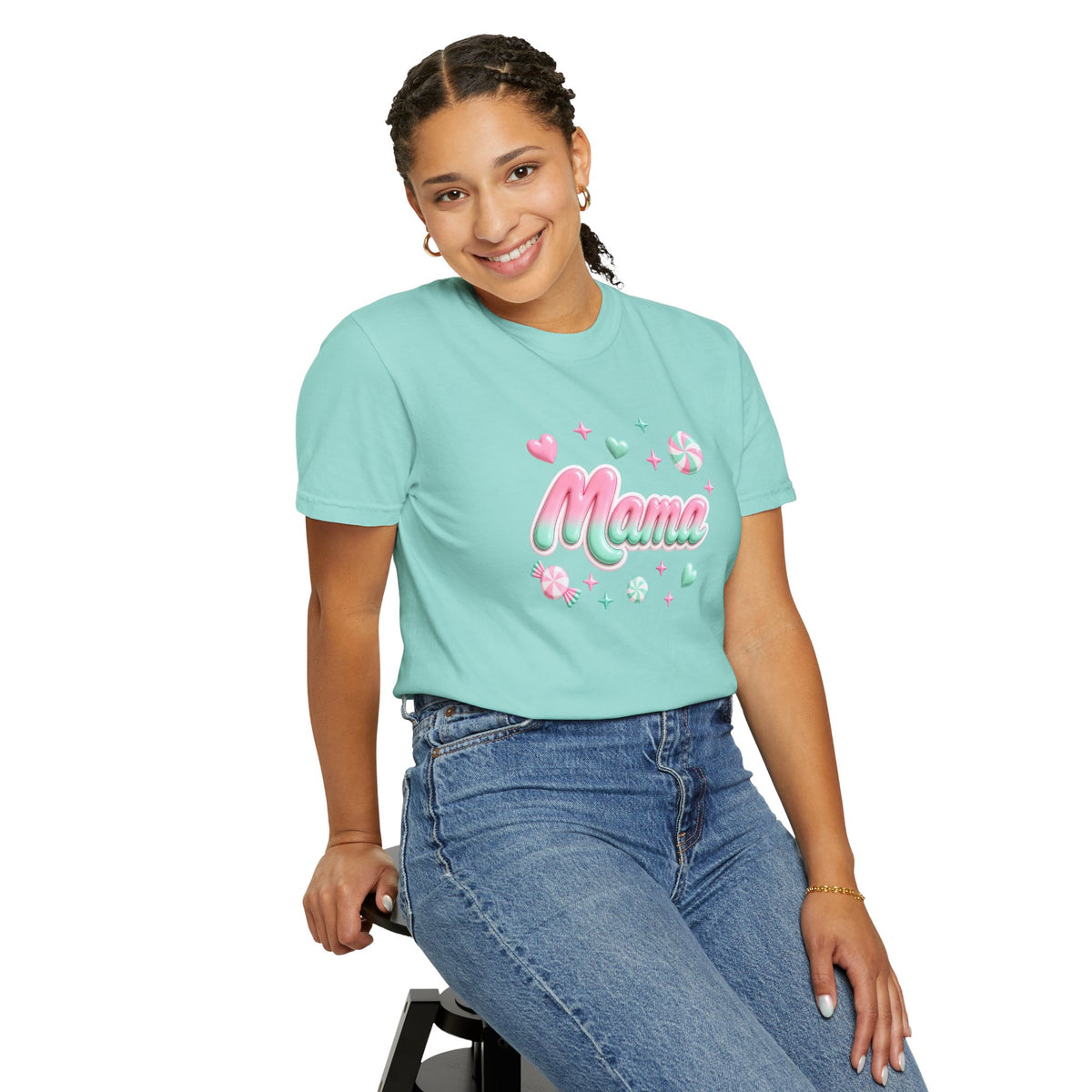 Mama Pastel Candy Script T-Shirt