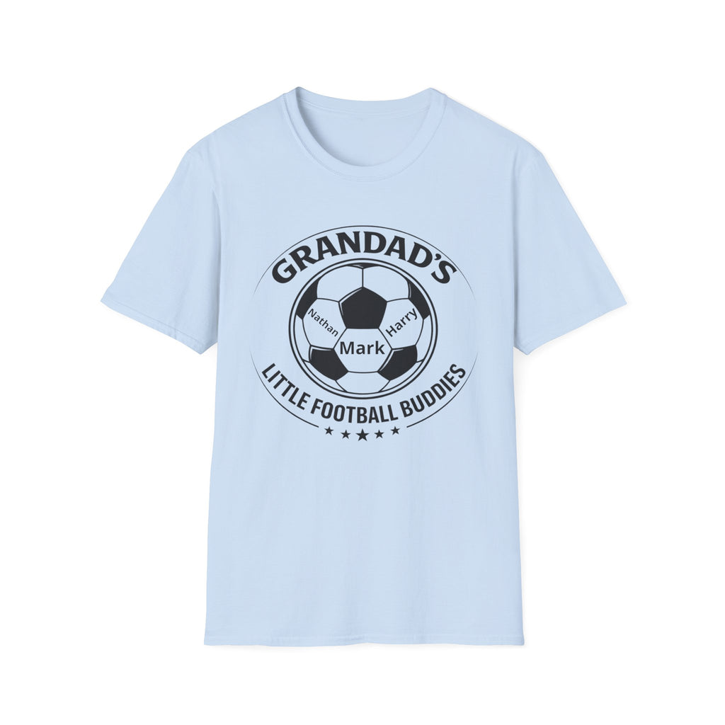 Grandad's Little Football Buddies T-Shirt — Personalized Soccer Grandpa Tee