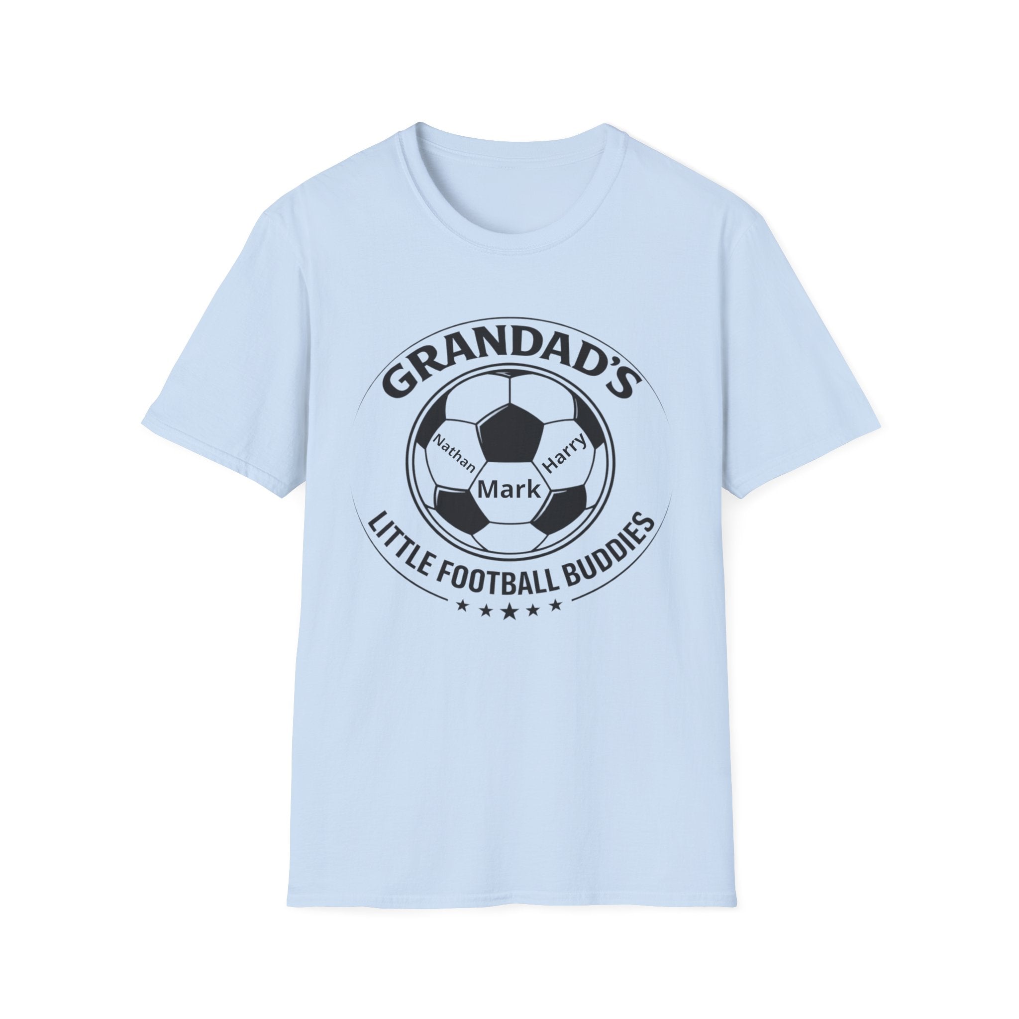 Grandad's Little Football Buddies T-Shirt — Personalized Soccer Grandpa Tee