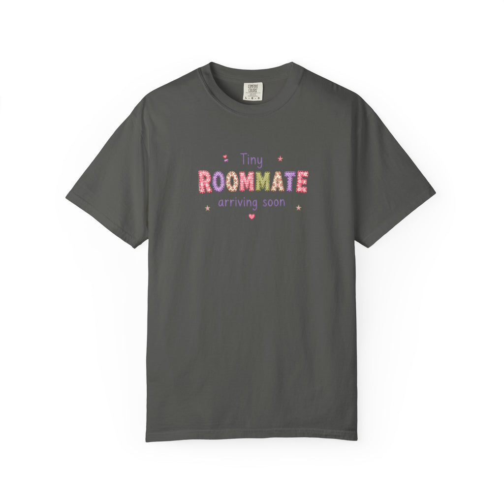 Tiny Roommate Pregnancy Announcement T-Shirt