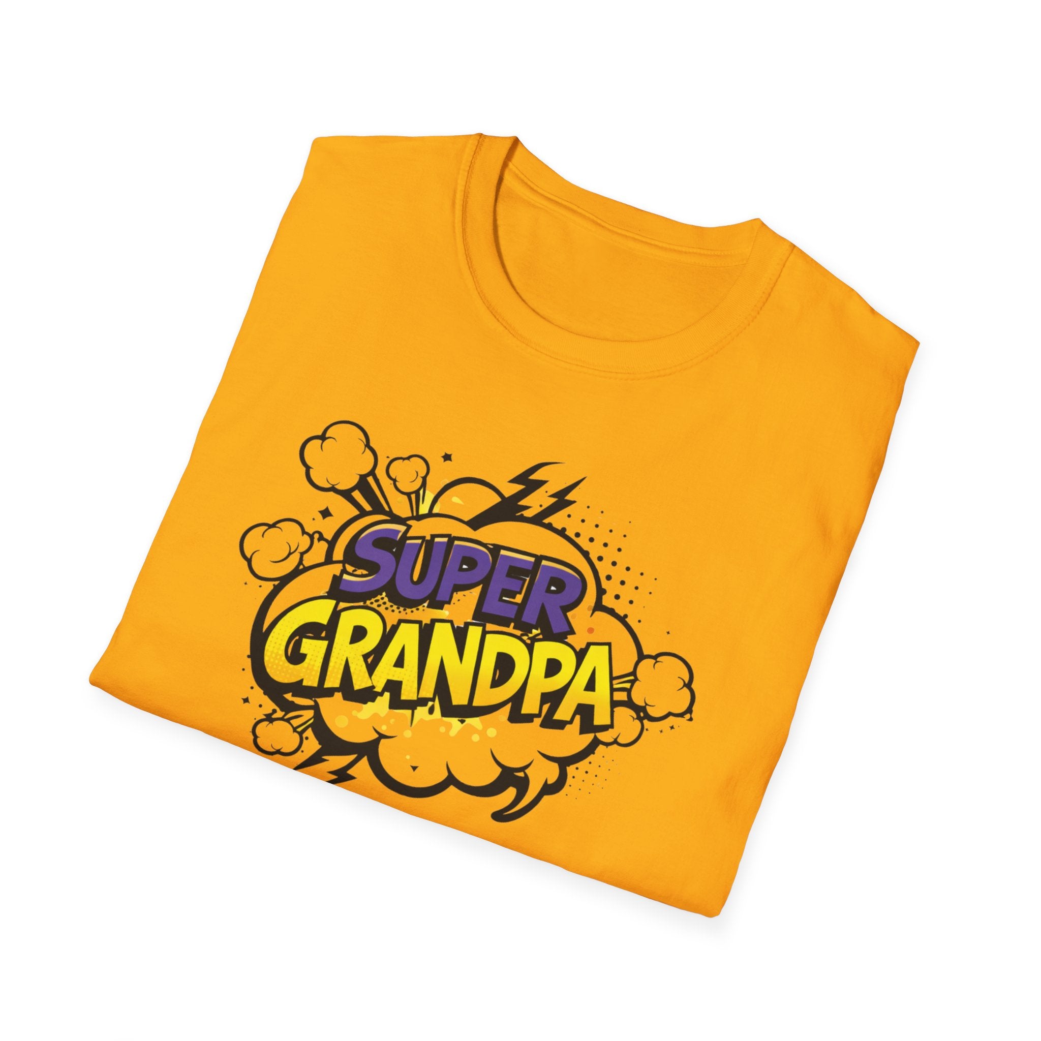 T-Shirt — "Super Grandpa" Comic-Style Graphic | Funny Father's Day Gift