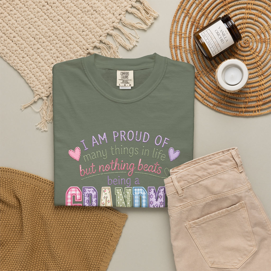 Grandma Pride T-Shirt – "I Am Proud of Many Things in Life but Nothing Beats Being a Grandma"
