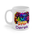 Gamer Colourful Controller Dad Mug — Personalised