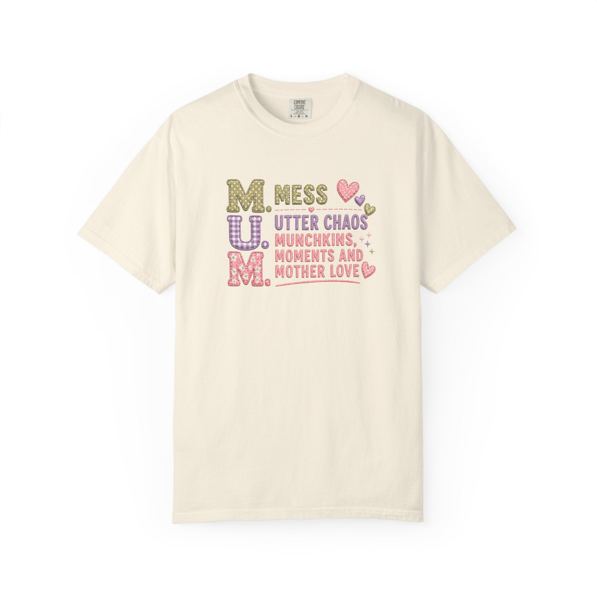M.U.M. Mom Acronym Graphic Tee — Mess, Utter Chaos, Munchkins & Mother Love T-Shirt