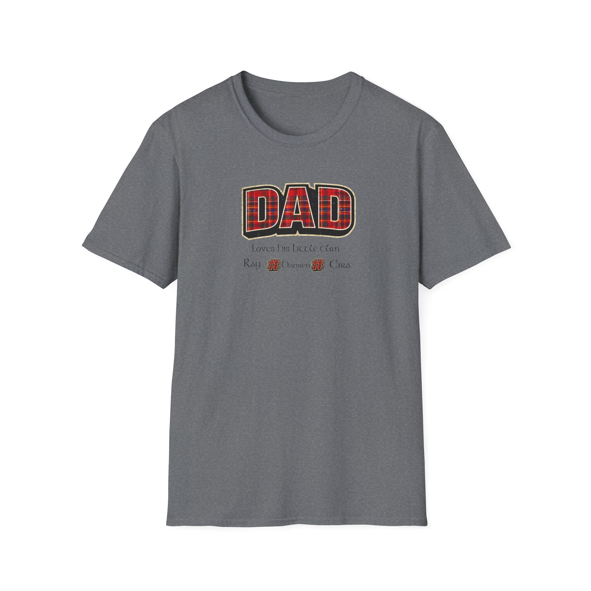 Dad Plaid Design T-Shirt – Rustic Father’s Day Gift
