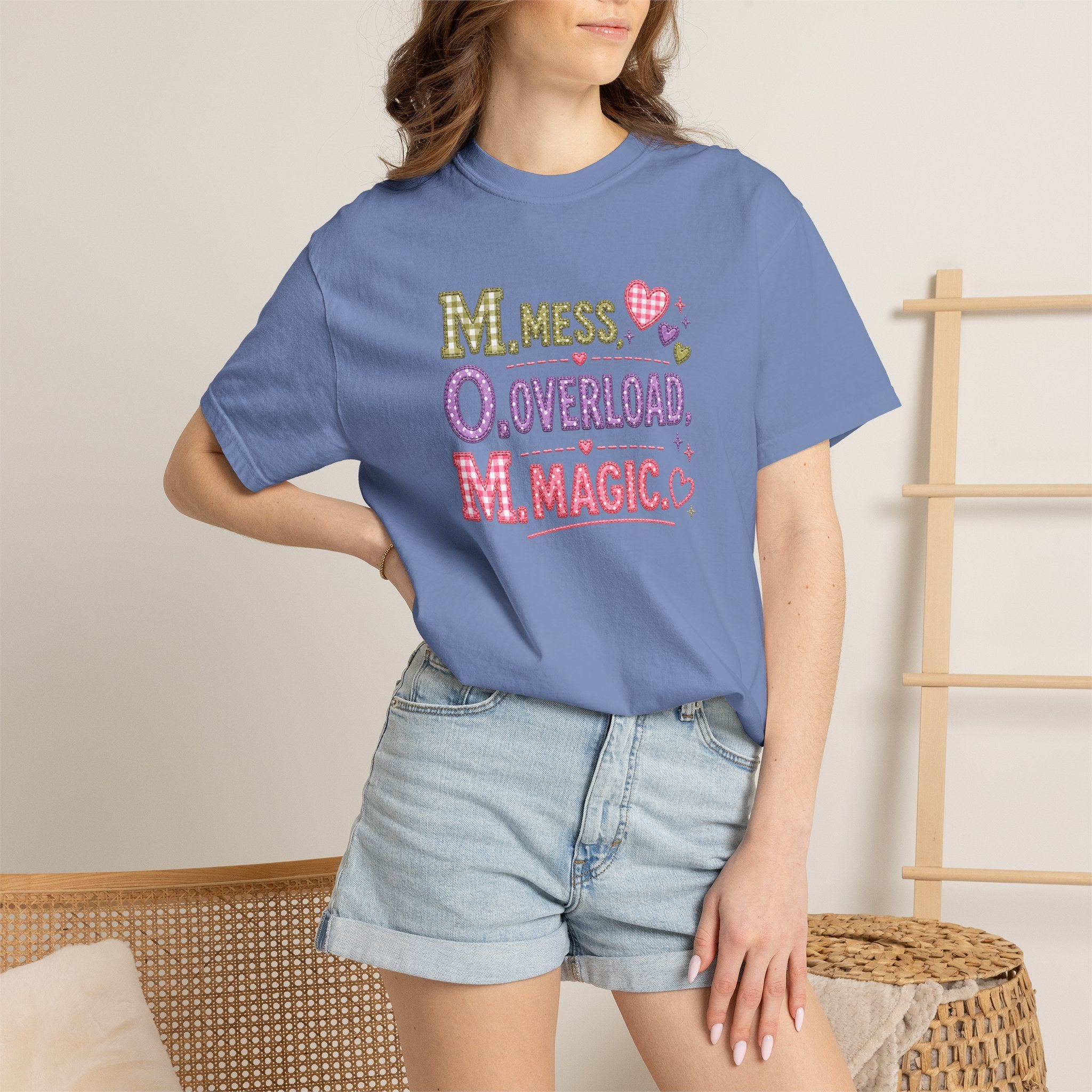 M.O.M. Graphic Tee — "Mess Overload Magic" Cute Mom Shirt