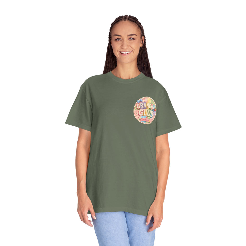 Grandma Club T-Shirt — Retro Floral Graphic
