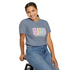 Grandma Floral Graphic T-Shirt — "Grandma, the heart of our family" Gift Tee