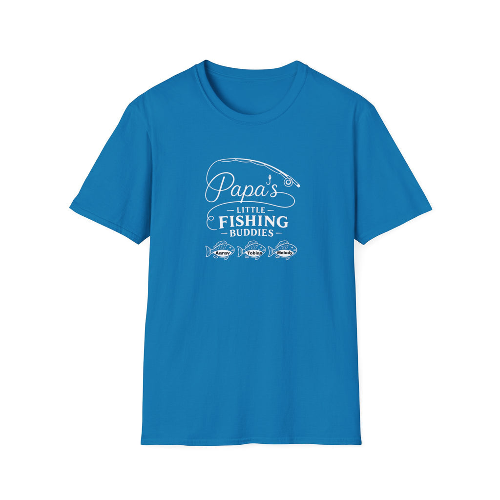 Papa's Little Fishing Buddies T-Shirt — Fathers Day Fishing Tee
