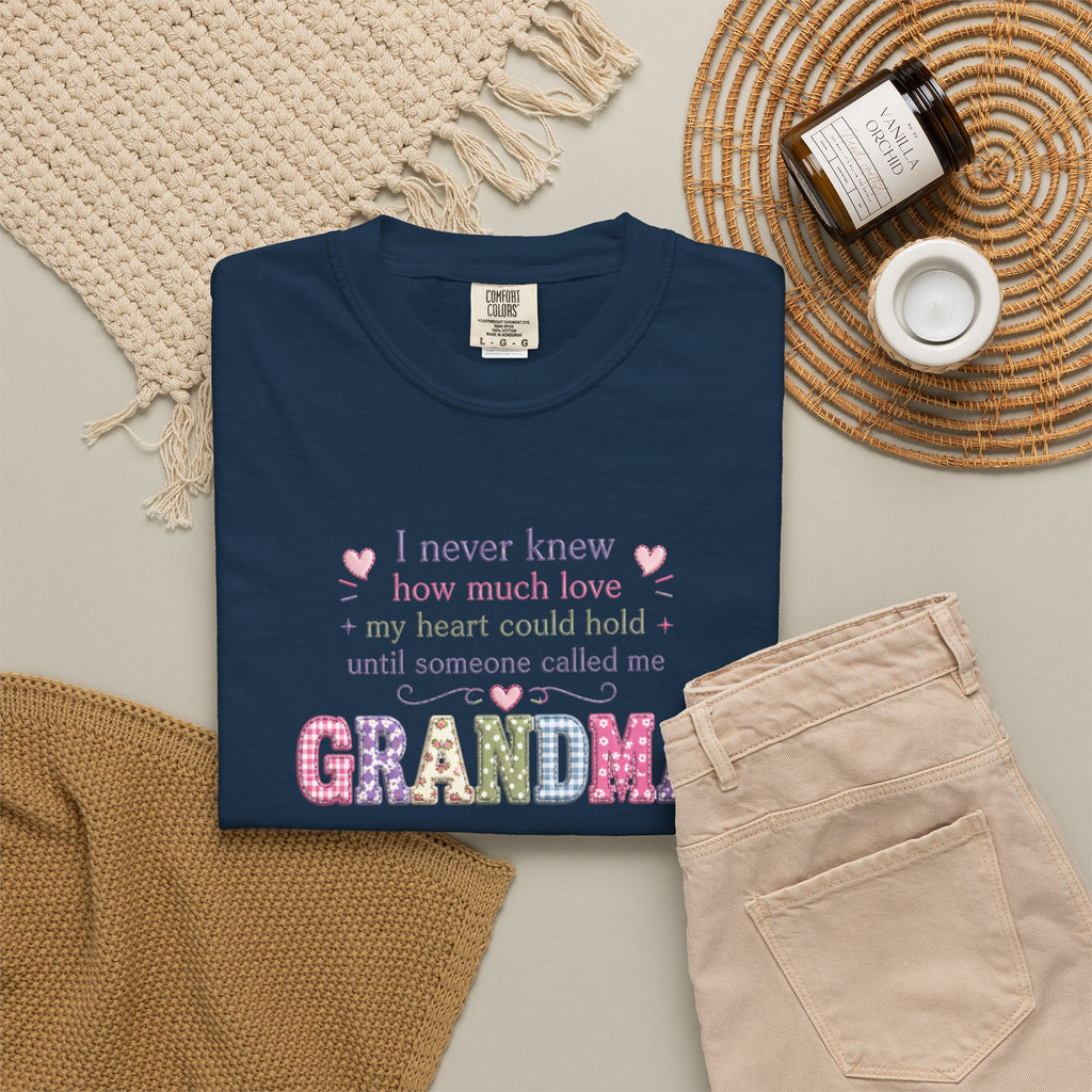 Grandma Floral Lettering T‑Shirt – "I Never Knew How Much Love" Mother's Day Gift