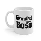Grandad Is The Boss Mug — Funny Grandpa Coffee Cup, Gift for Grandfather, Father's Day & Birthday