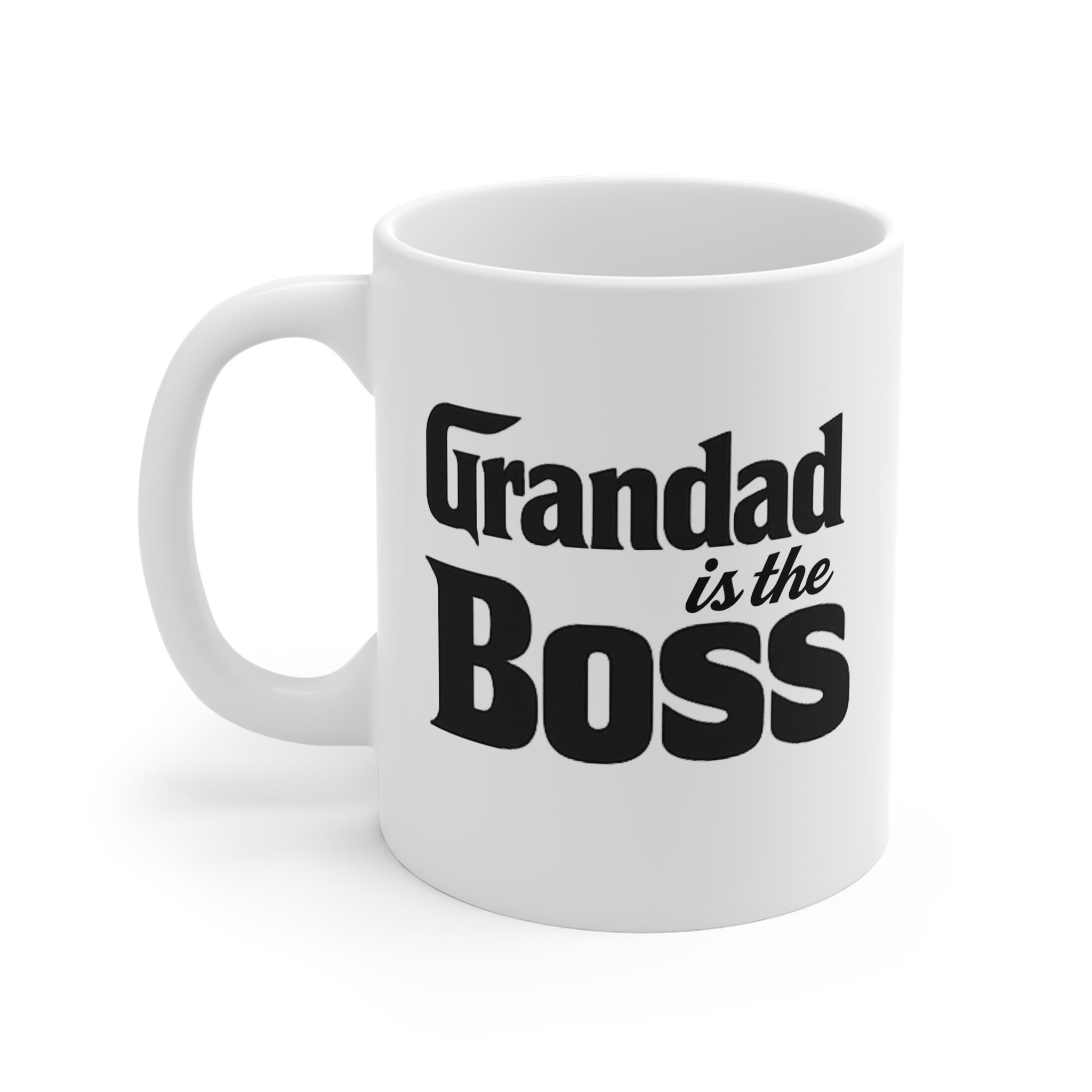 Grandad Is The Boss Mug — Funny Grandpa Coffee Cup, Gift for Grandfather, Father's Day & Birthday