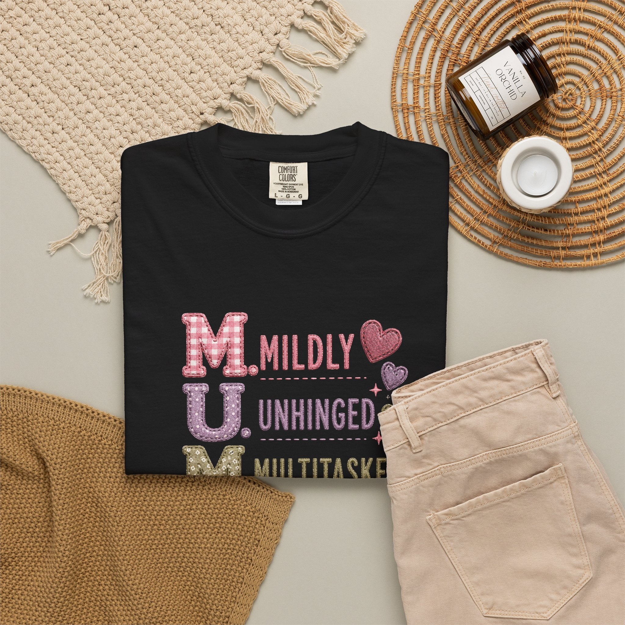 MUM Acronym T-Shirt – "Mildly Unhinged, Multitasker" Funny Mom Shirt