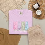 NANA Pastel Patchwork T-Shirt — "The Heart of Our Family" Gift
