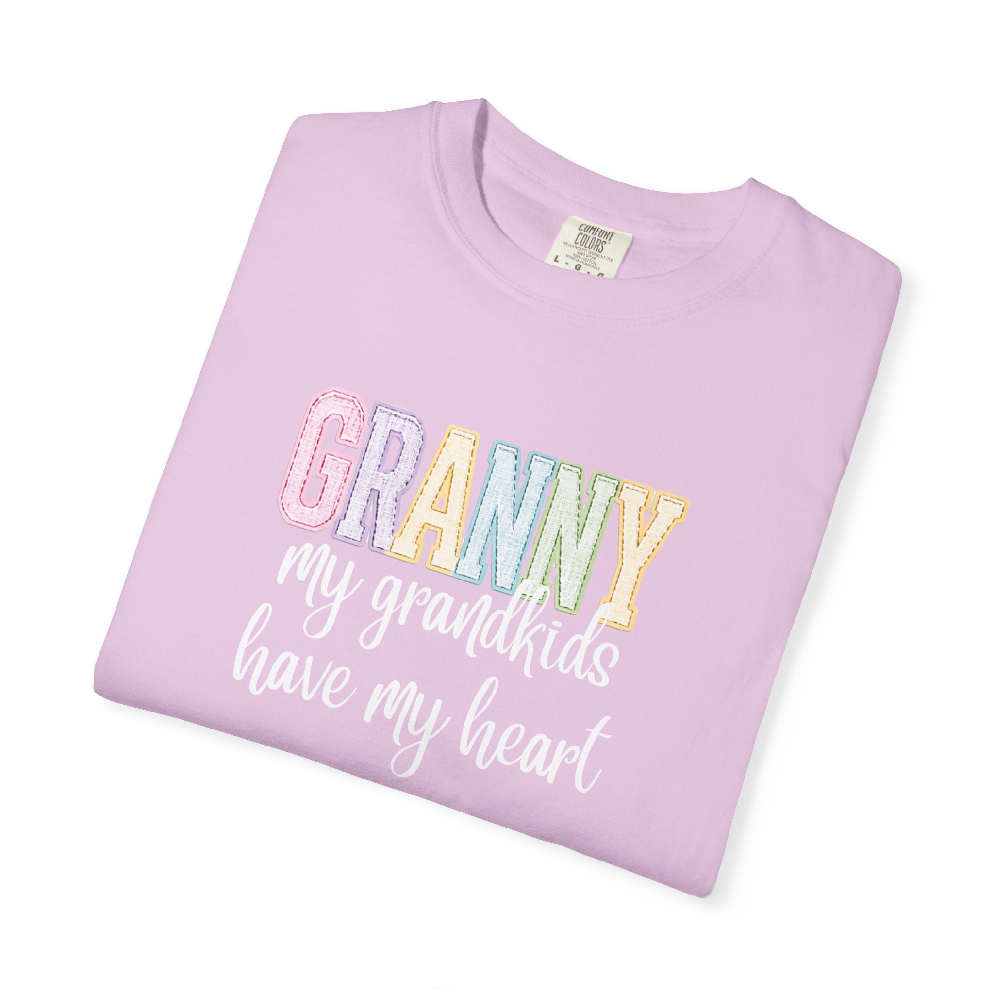 Granny Pastel Rainbow T‑Shirt — Retro Block Letter Grandma Tee