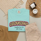 Grandma Floral Retro Tee — "Grandma: Grandkids Love Her a Little Teacup"