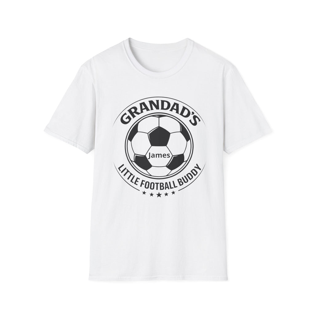 Grandad's Little Football Buddy T-Shirt — Personalized Soccer Dad/Grandpa Gift