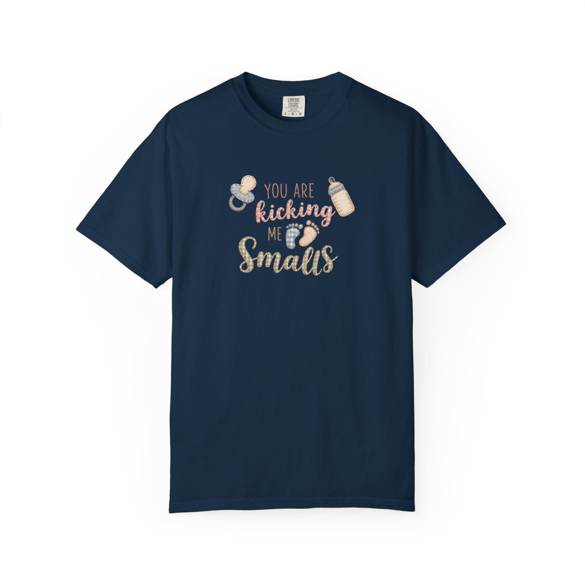 Kicking Me Smalls Baby Pregnancy Announcement T-Shirt